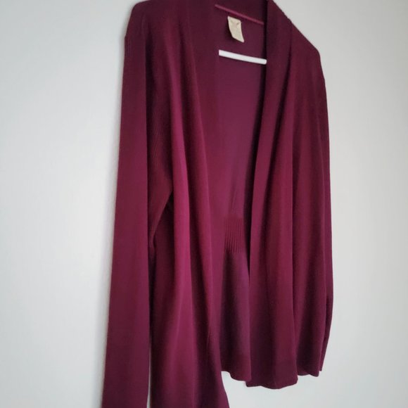 Faded Glory Purple Open Front Cardigan Long Sleeves Size XL (16-18) Worn Once - Picture 5 of 8